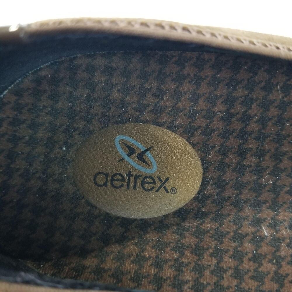 Aetrex Mary Jane Shoes Womens Size 9.5 Brown Suede Leather Flats Strap EE31W - Picture 9 of 11